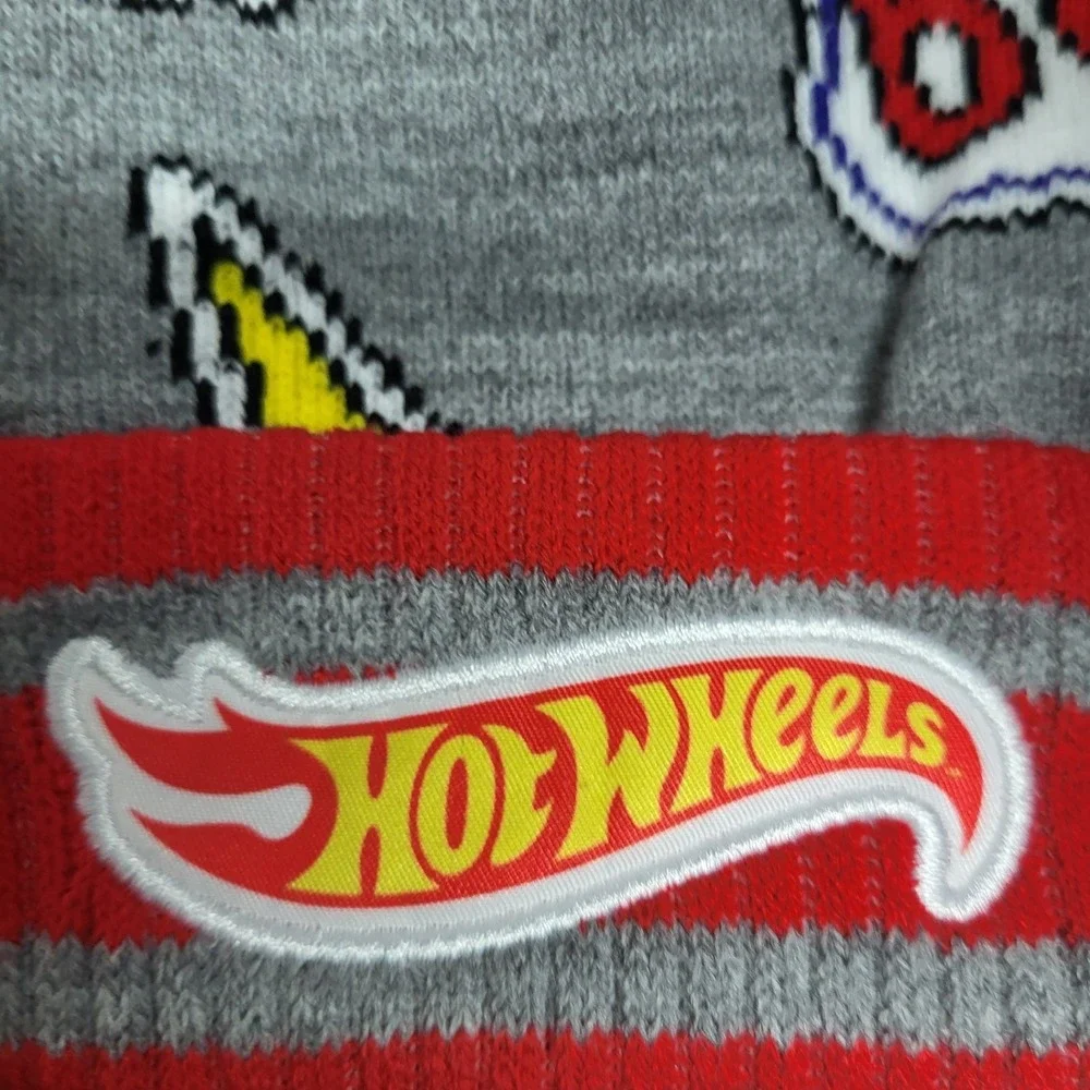 Hot Wheels Boys' Beanie Hat & Gloves Set NWT Winter Wear